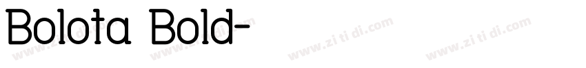 Bolota Bold字体转换